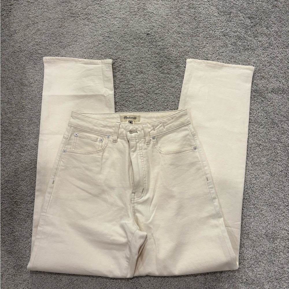 Madewell Men's Off-White Straight-Leg Jeans